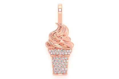 PANDANT CU DIAMANT, ÎNGHEȚATĂ, AUR MASIV DE 14K, 0,15 CT
