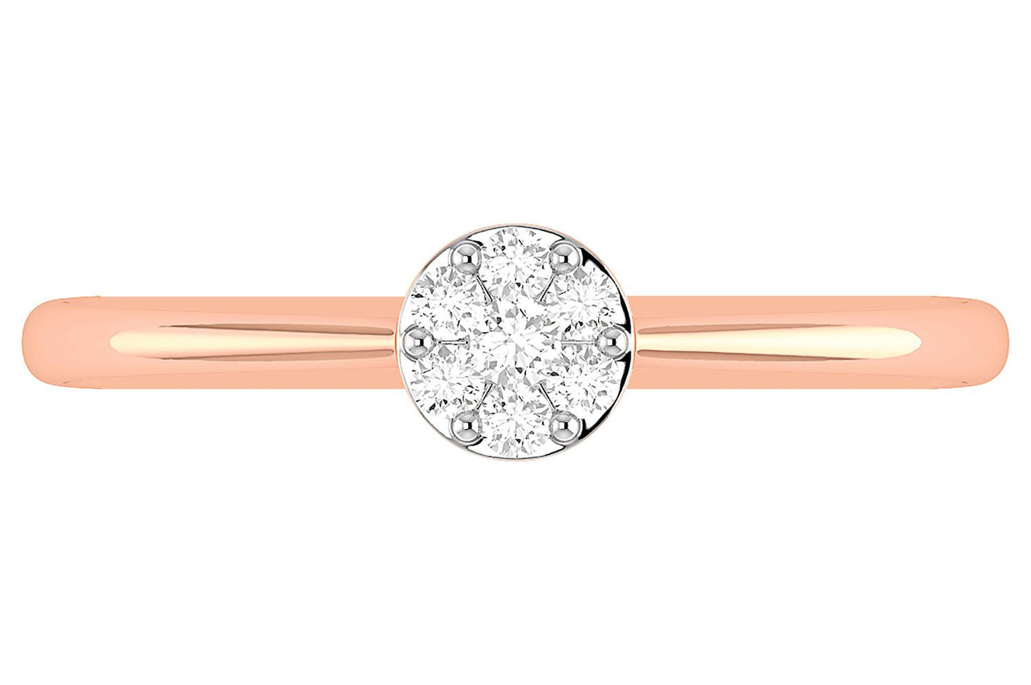 INEL ROTUND CU DIAMANTE, AUR MASIV DE 14K, 0.10CTW