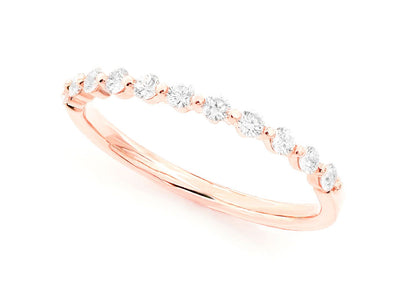 Inel cu diamante suprapuse, aur masiv de 14K, 0.25 ct