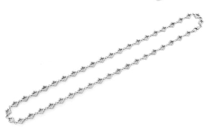 FLORAL CLOVER DIAMOND NECKLACE 14K SOLID GOLD 10.00CTW