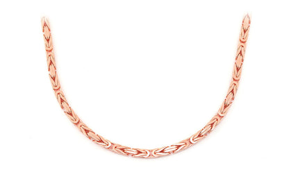 3MM BYZANTINE SOLID GOLD CHAIN 14K
