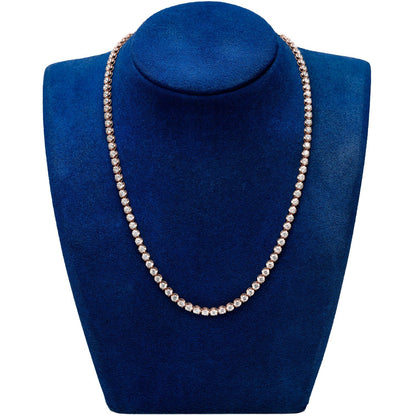 16PT CROWN SET DIAMOND TENNIS NECKLACE 14K SOLID GOLD 17.00CTW