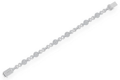 FIGURE EIGHT SPHERE DIAMOND BRACELET 14K SOLID GOLD 13.00CTW