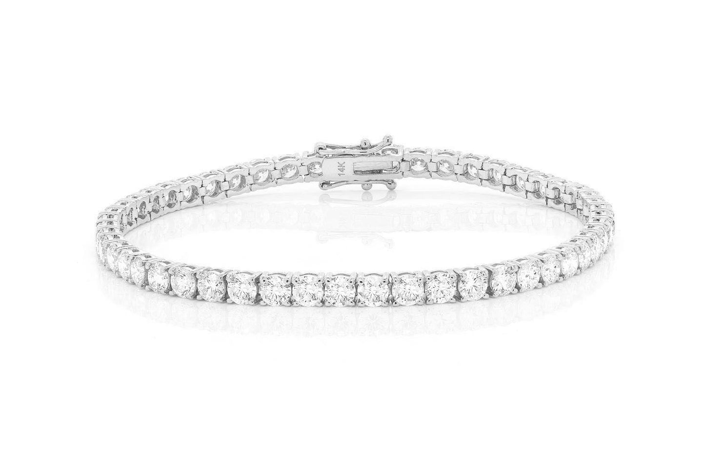 20PT PRONG SET DIAMOND TENNIS BRACELET 14K SOLID GOLD 10.50CTW