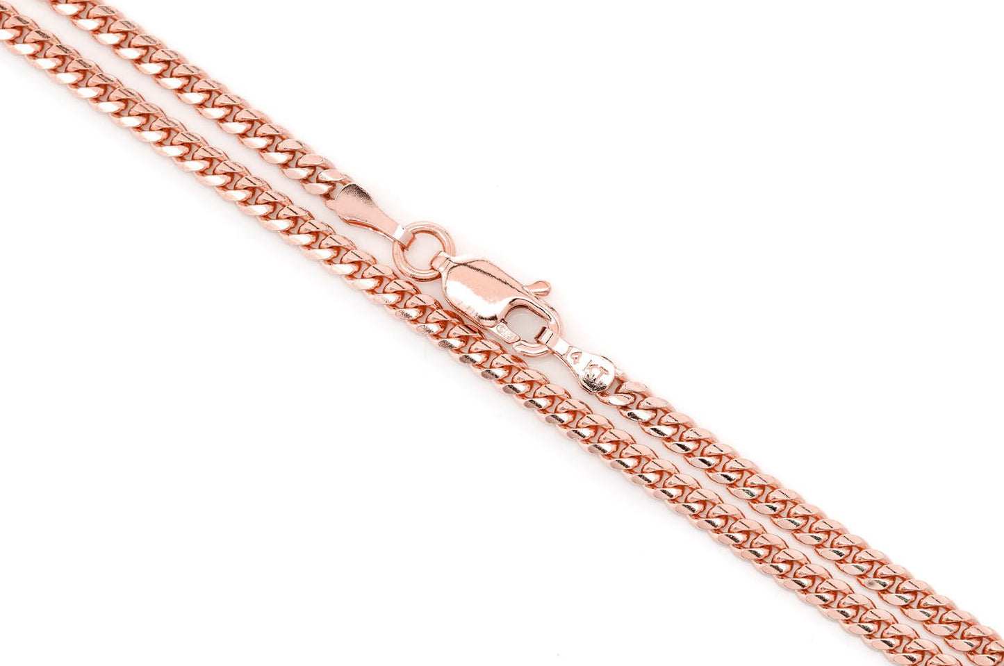 2.5MM MIAMI CUBAN 14K SOLID GOLD CHAIN