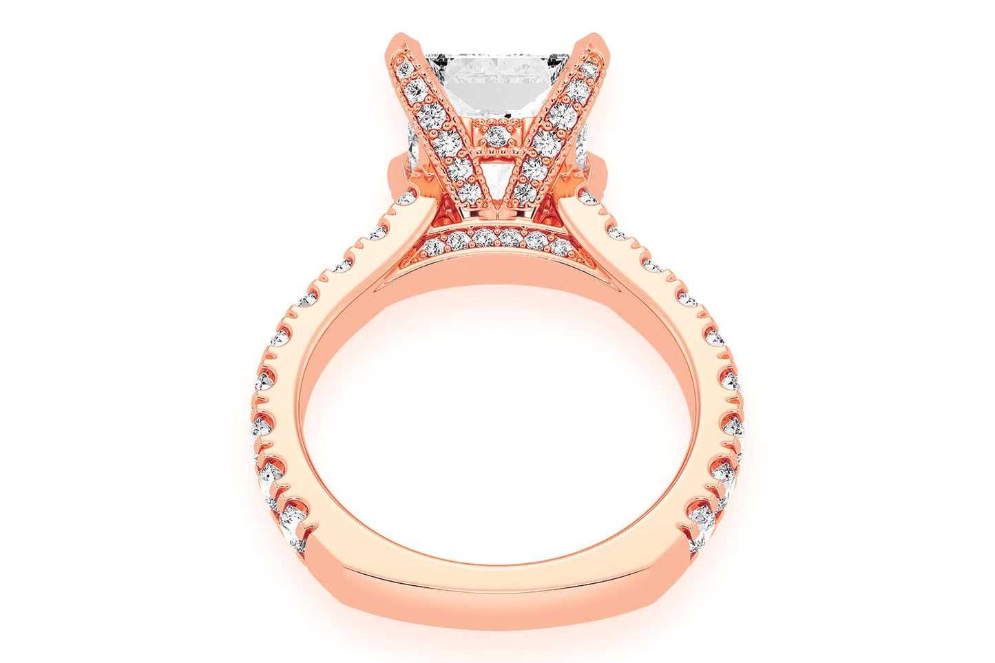 THINN - 3.00CT PRINCESS CUT - DIAMOND ENGAGEMENT RING