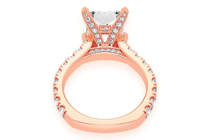 THINN - 3.00CT PRINCESS CUT - DIAMOND ENGAGEMENT RING
