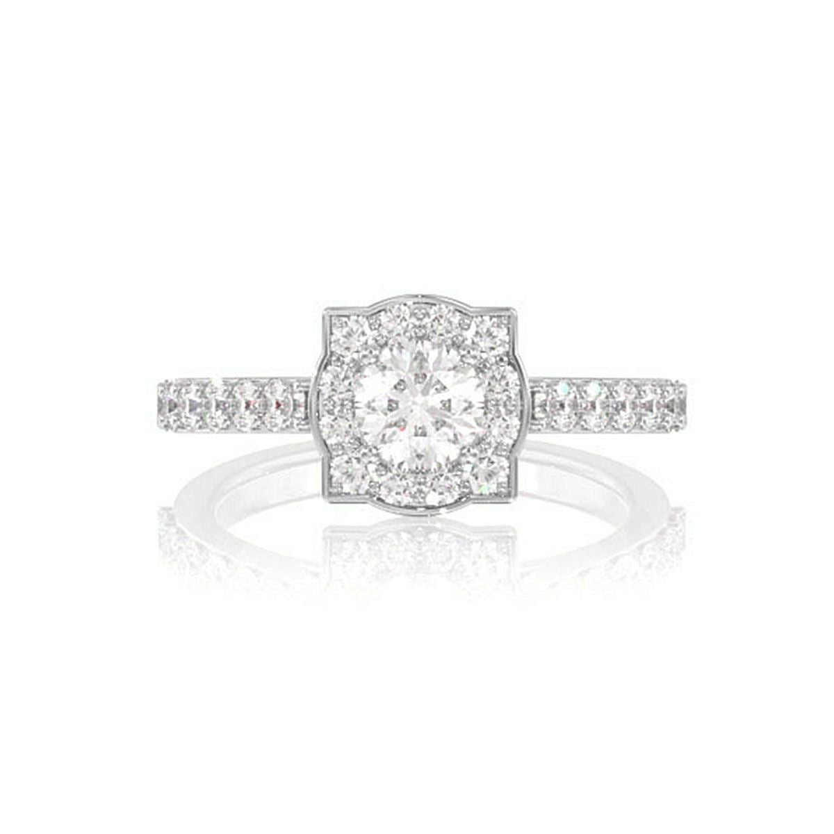 1.00CTW DOUBLE LAYER UNDER HEART - DIAMOND ENGAGEMENT RING