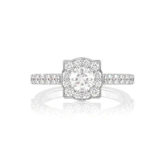1.00CTW DOUBLE LAYER UNDER HEART - DIAMOND ENGAGEMENT RING