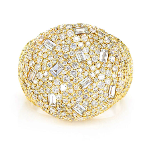 INEL ROTUND CU SEMBRIE, CU DIAMANTE, TIGANIC, AUR MASIV, 6.15 CT