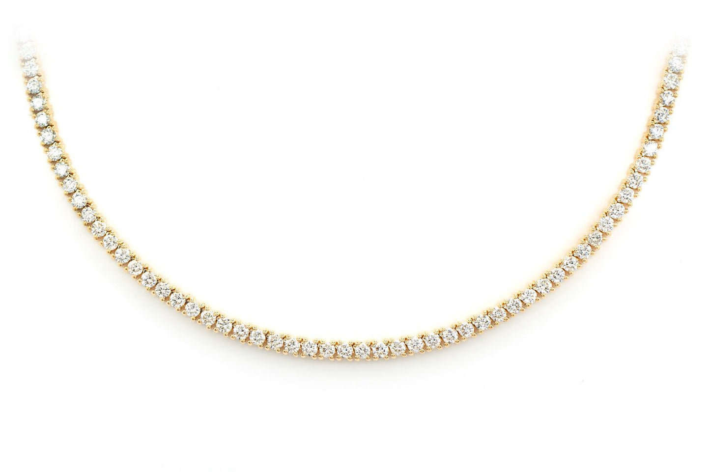 DIAMOND TENNIS NECKLACE SOLID GOLD 2.85CTW