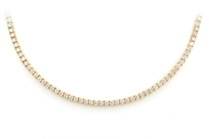 DIAMOND TENNIS NECKLACE SOLID GOLD 2.85CTW
