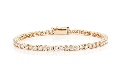 10PT PRONG SET DIAMOND TENNIS BRACELET 14K SOLID GOLD 4.50CTW
