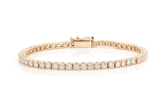 10PT PRONG SET DIAMOND TENNIS BRACELET 14K SOLID GOLD 4.50CTW