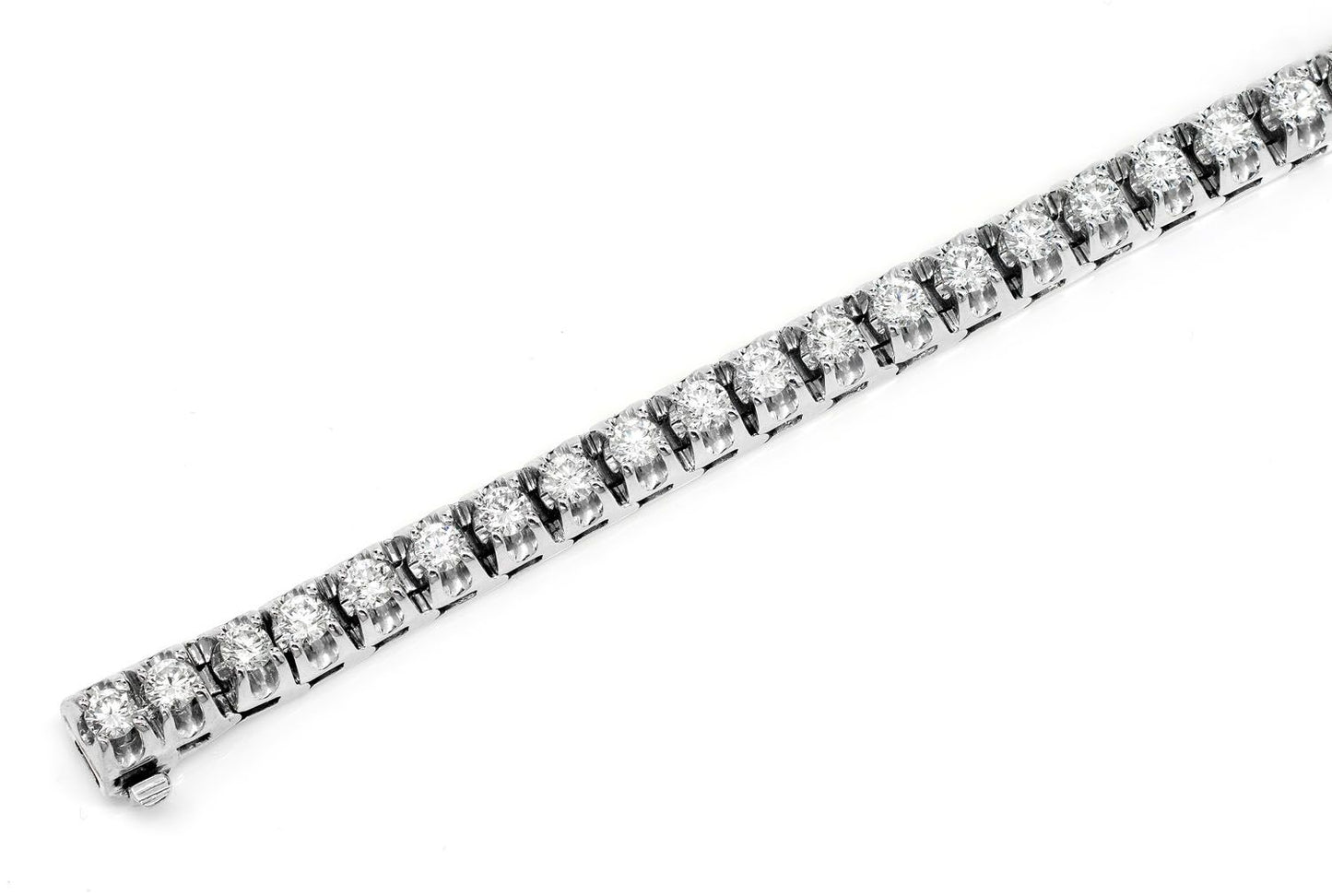 ELEVATED PRONG SET DIAMOND TENNIS BRACELET 14K SOLID GOLD 4.75CTW