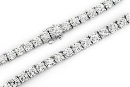 50PT PRONG SET DIAMOND TENNIS NECKLACE 22IN 14K SOLID GOLD 55.00CTW