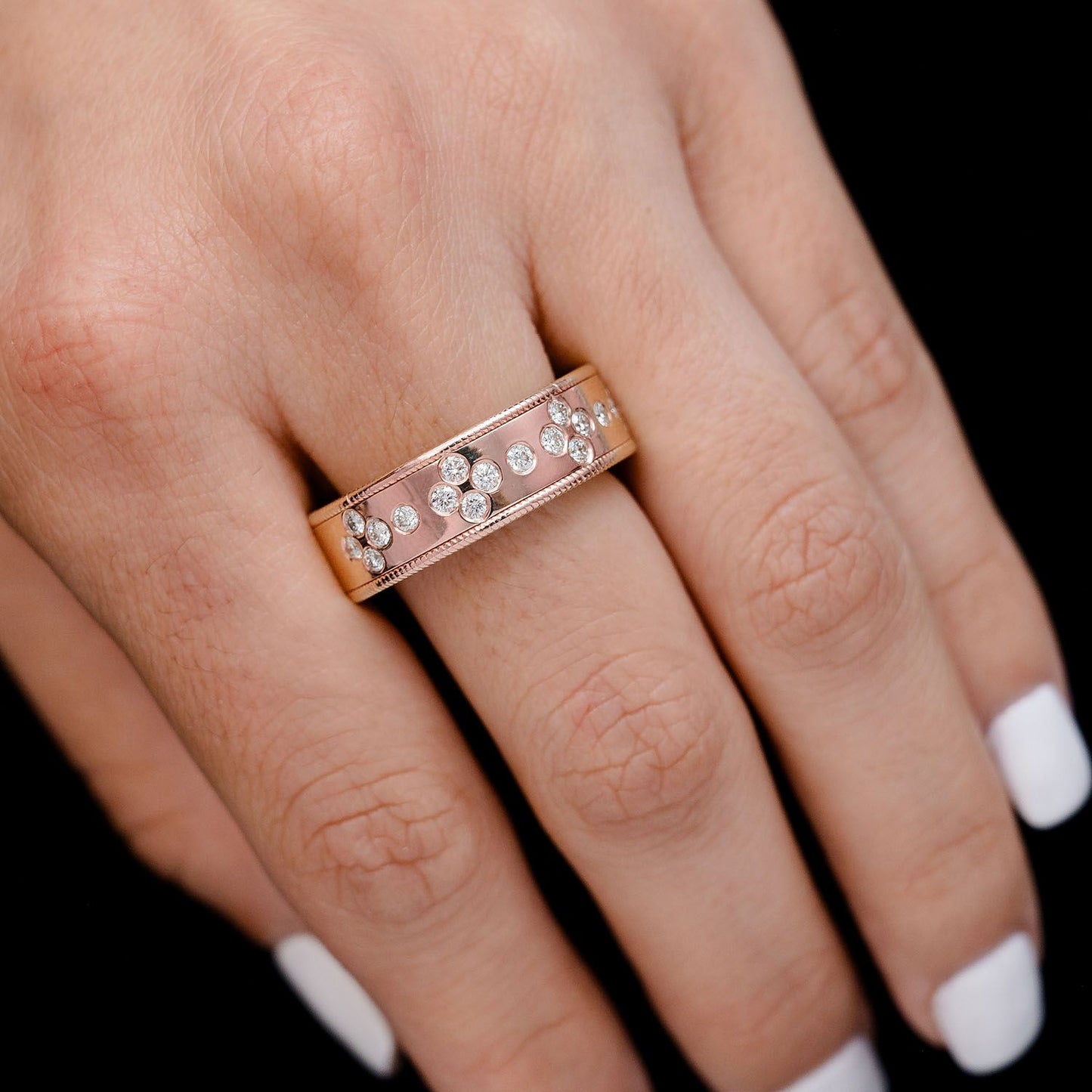 INEL ȚIGAN CU SET DE GRĂMÂNĂ, AUR MASIV DE 14K, 0.70CT