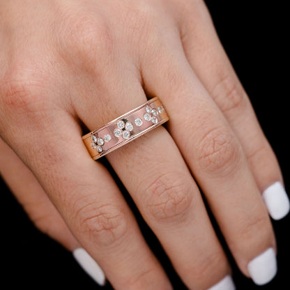 INEL ȚIGAN CU SET DE GRĂMÂNĂ, AUR MASIV DE 14K, 0.70CT