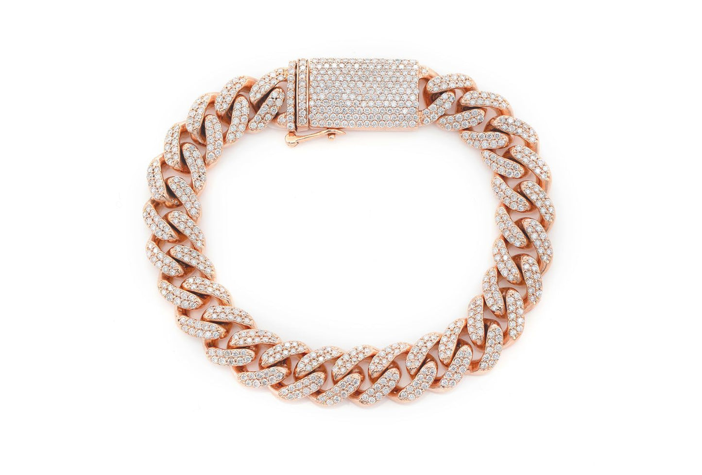 10MM MIAMI CUBAN LINK DIAMOND BRACELET 14K SOLID GOLD 5.00CTW