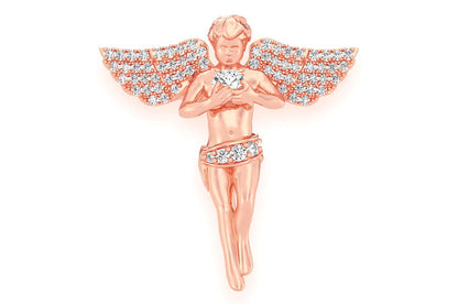 PANDANT CU DIAMANT ANGEL, AUR MASIV DE 14K, 0.33CTW