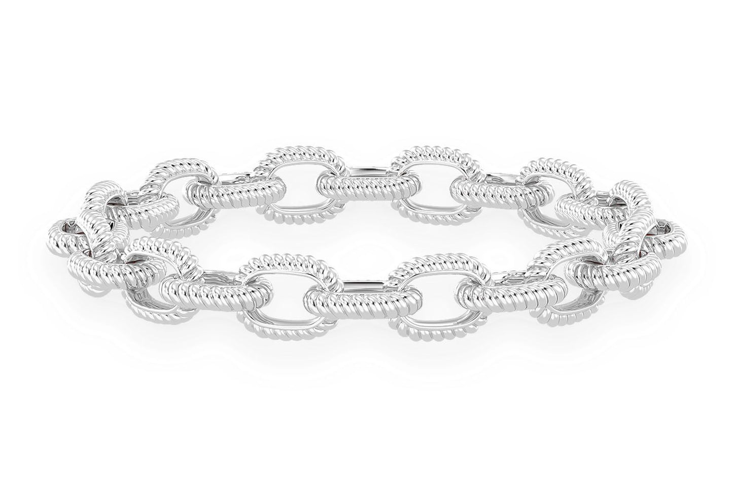 BRAIDED ROLO BRACELET 14K SOLID GOLD