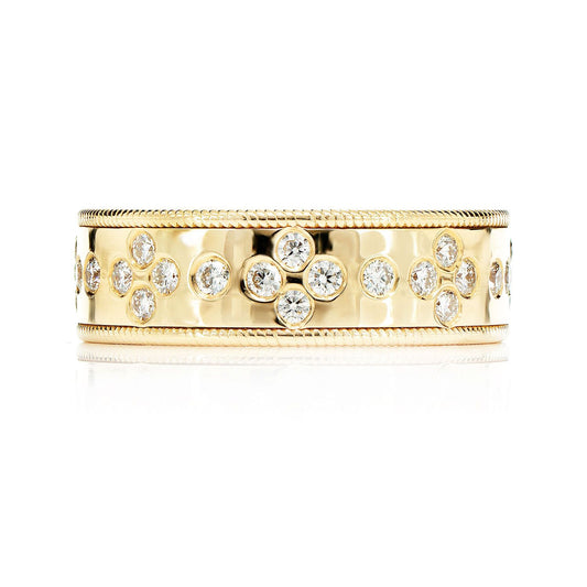 INEL ȚIGAN CU SET DE GRĂMÂNĂ, AUR MASIV DE 14K, 0.70CT