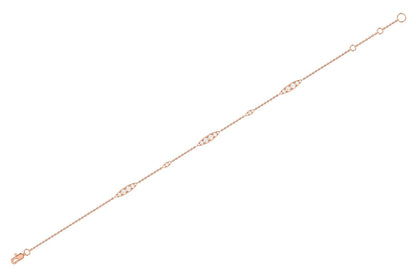 GRADUATED DIAMOND BRACELET 14K SOLID GOLD 0.30CTW