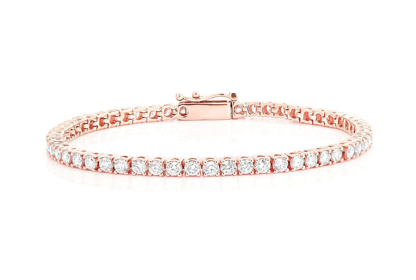 12PT PRONG SET DIAMOND TENNIS BRACELET 14K SOLID GOLD 8.25CTW