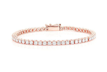 12PT PRONG SET DIAMOND TENNIS BRACELET 14K SOLID GOLD 8.25CTW