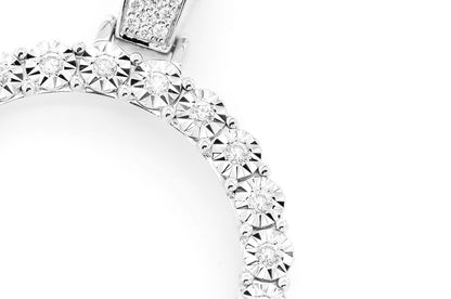 PANDANT CU DIAMANTE CU AMORTARE, SET MIRACULOS, AUR MASIV DE 14K, 1.15CTW