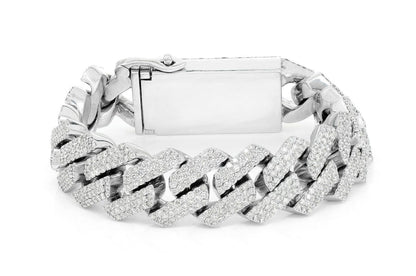 20MM RAISED PRONG MIAMI CUBAN DIAMOND BRACELET 14K SOLID GOLD 27.25CTW