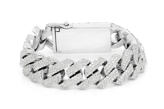 20MM RAISED PRONG MIAMI CUBAN DIAMOND BRACELET 14K SOLID GOLD 27.25CTW