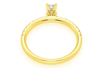 THINN - .25CT EMERALD CUT - DIAMOND ENGAGEMENT RING