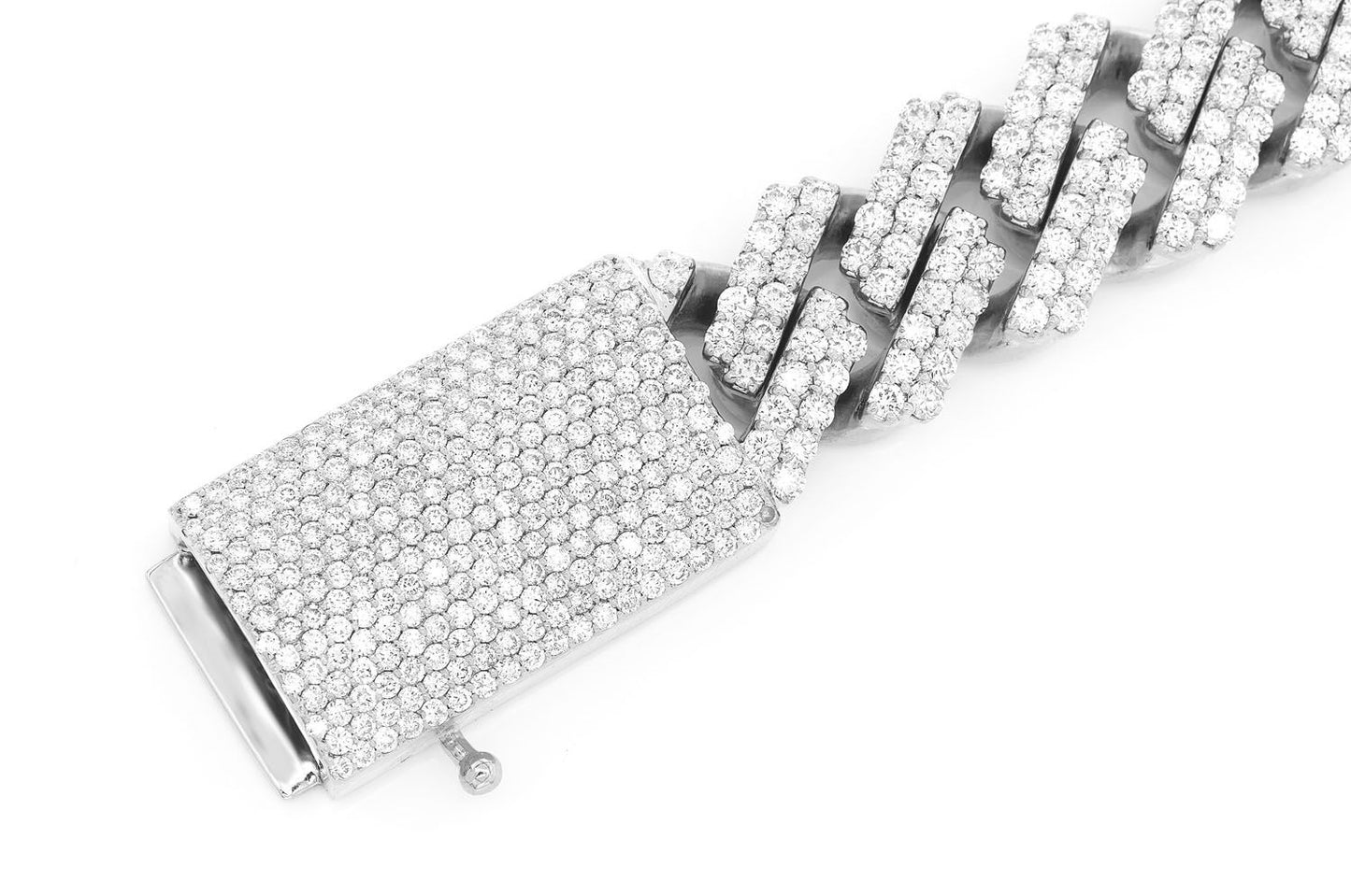 13MM RAISED DIAMOND  CUBAN LINK BRACELET 14K SOLID GOLD 11.50CTW