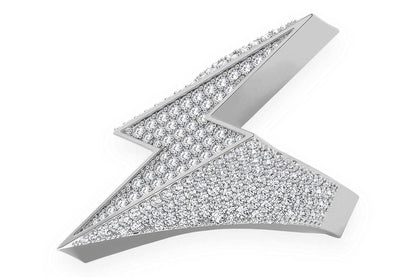 LIGHTNING BOLT DIAMOND RING 14K SOLID GOLD 2.25CTW