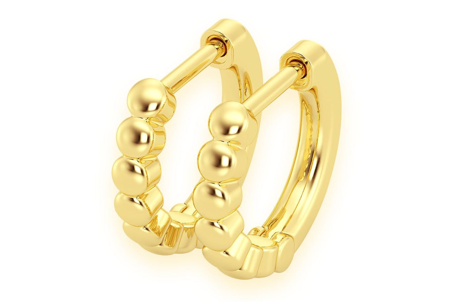 CERCEI ICEBUGS BUBBLES HUGGIE HOOP DIN AUR MASIV DE 14K