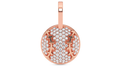 PANDANTIV CU DIAMANT BASEBALL, AUR MASIV DE 14K, 0.33CT