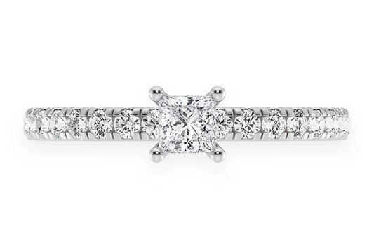 THINN - .25CT PRINCESS CUT - DIAMOND ENGAGEMENT RING