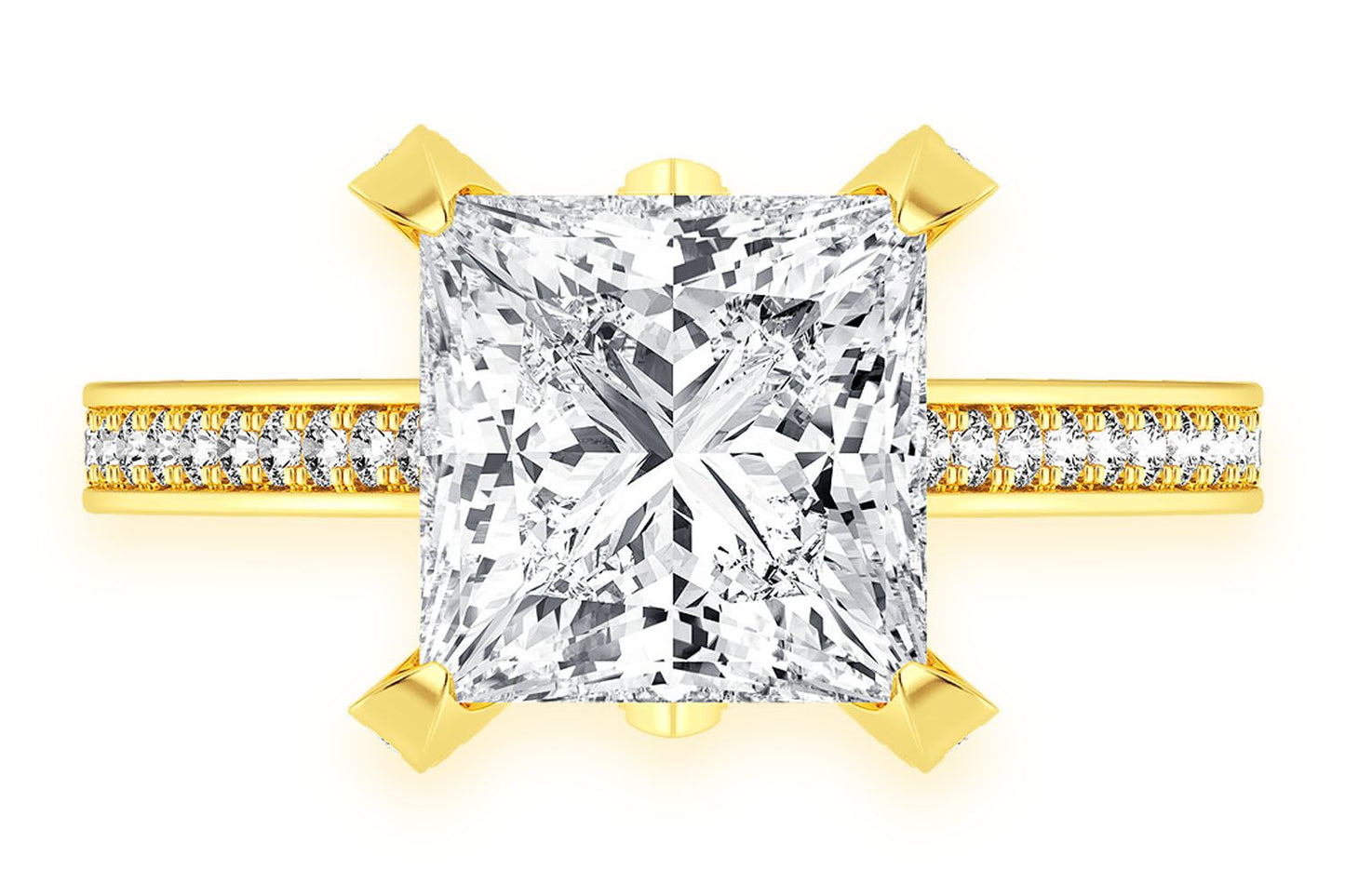 CHANT - 3.00CT PRINCESS CUT - DIAMOND ENGAGEMENT RING