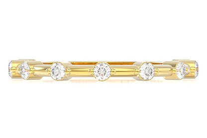 9 STONE STACKABLE DIAMOND BAND RING 14K SOLID GOLD 0.25CTW