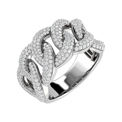 13MM CUBAN LINK DIAMOND RING 14K SOLID GOLD 2.00CTW