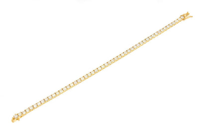 20PT PRONG SET DIAMOND TENNIS BRACELET 14K SOLID GOLD 10.50CTW